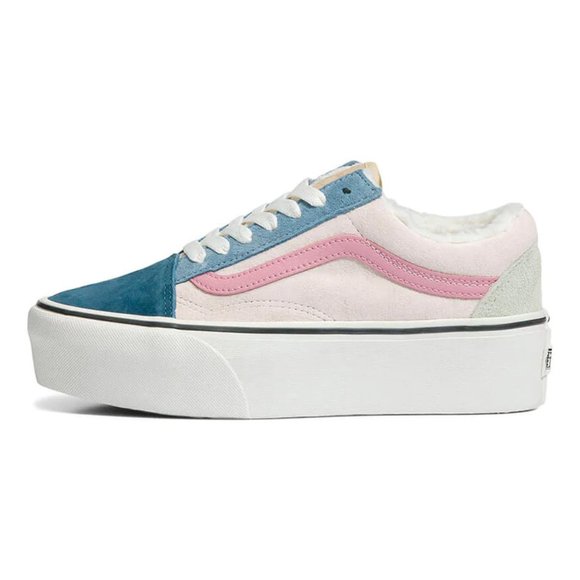 NWT Vans OLD SKOOL Stackform Pig Suede Sherpa Sneakers - Unisex - VN0A7Q5MMUL - Picture 1 of 12